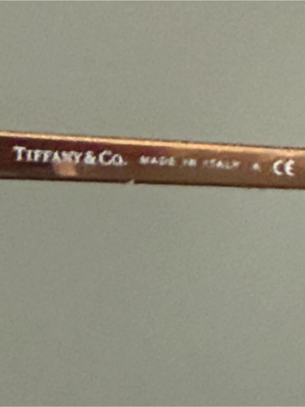 Tiffany & Co Black and Rose Gold Cat-Eye Glasses with Aqua Temples made in Italy